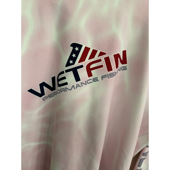 WETFIN Performance Fishing Long Sleeve Shirt Open Water Color Pink Microfiber XL - Picture 2 of 5